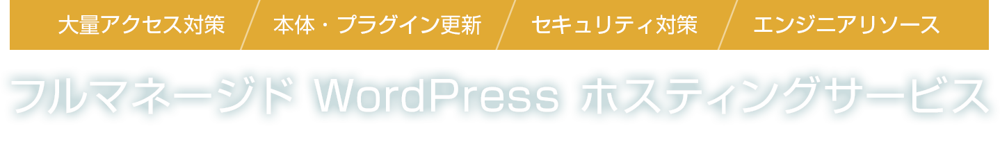 フルマネージド WordPress ホスティングサービス